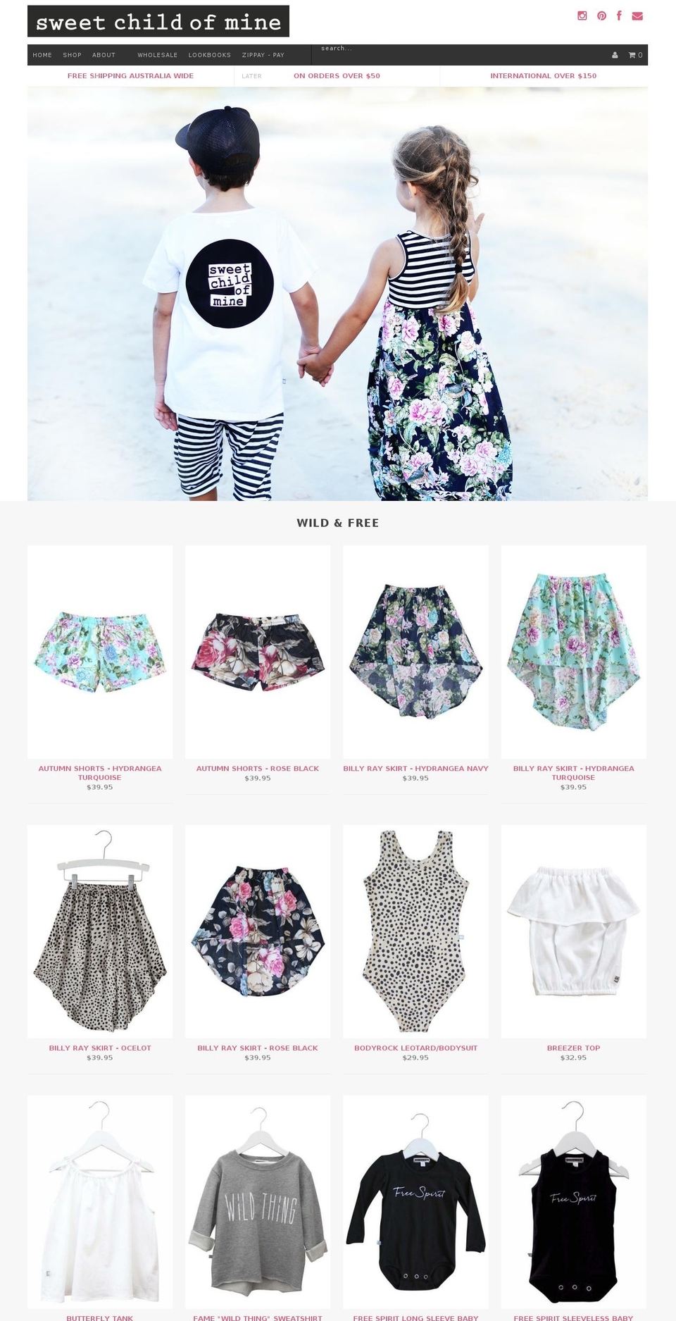 sweetchildofmine.com.au shopify website screenshot