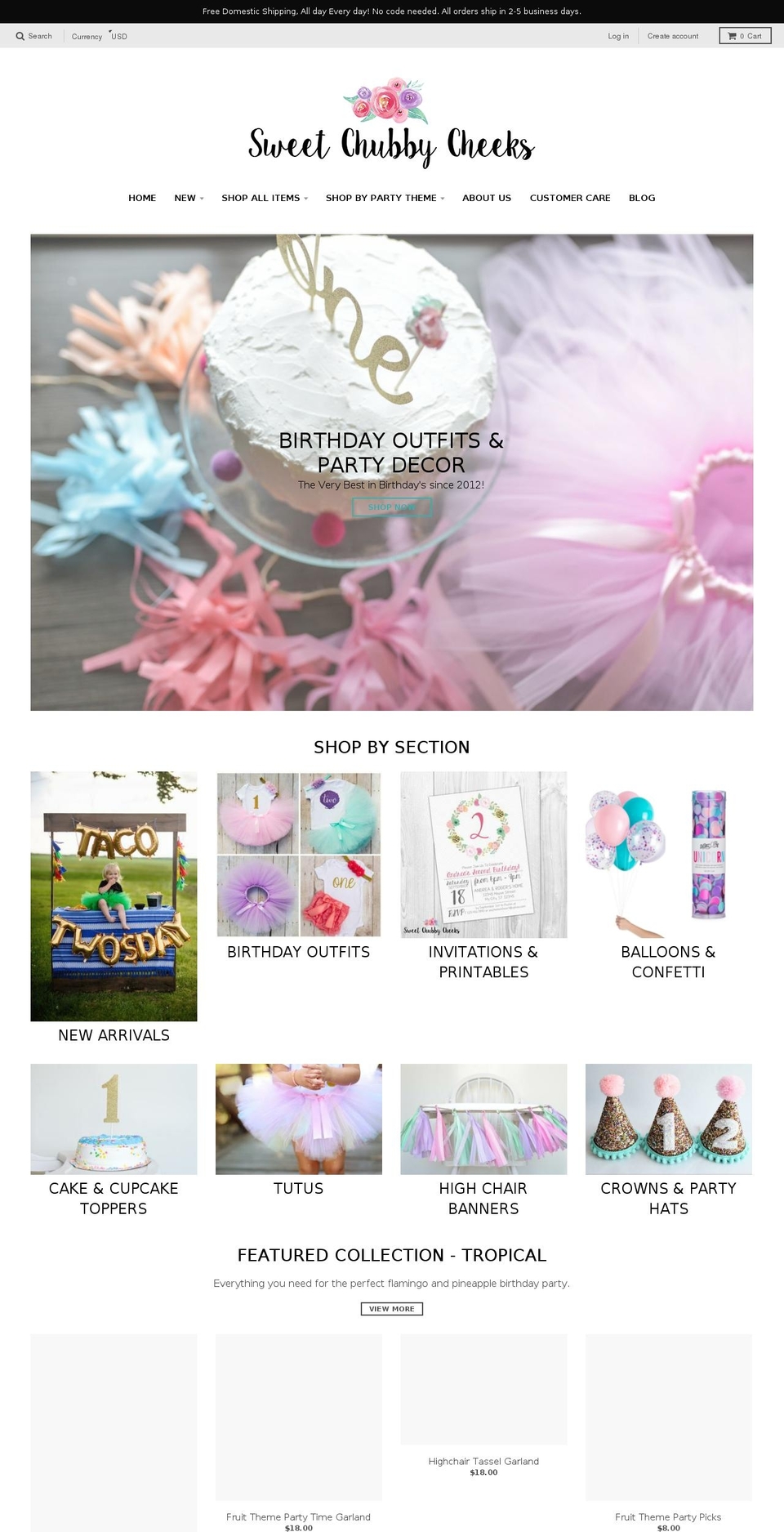 sweetchubbycheeks.com — Shopify storefront screenshot