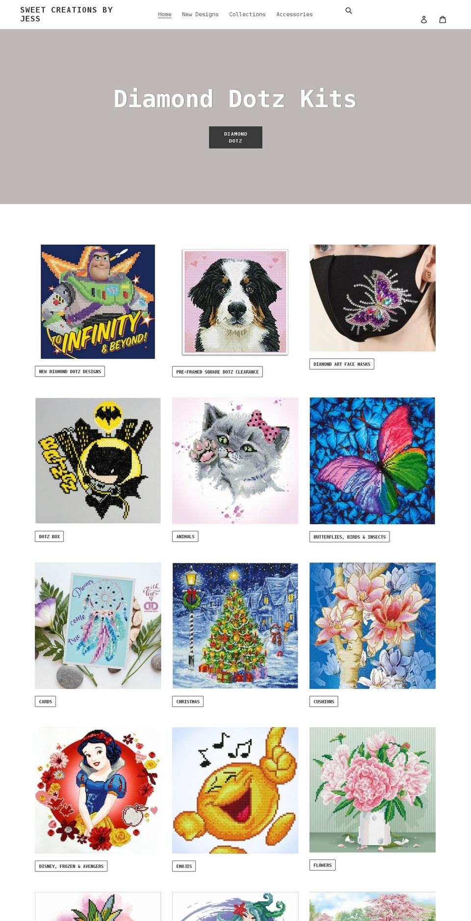 sweetcreationsbyjess.com shopify website screenshot