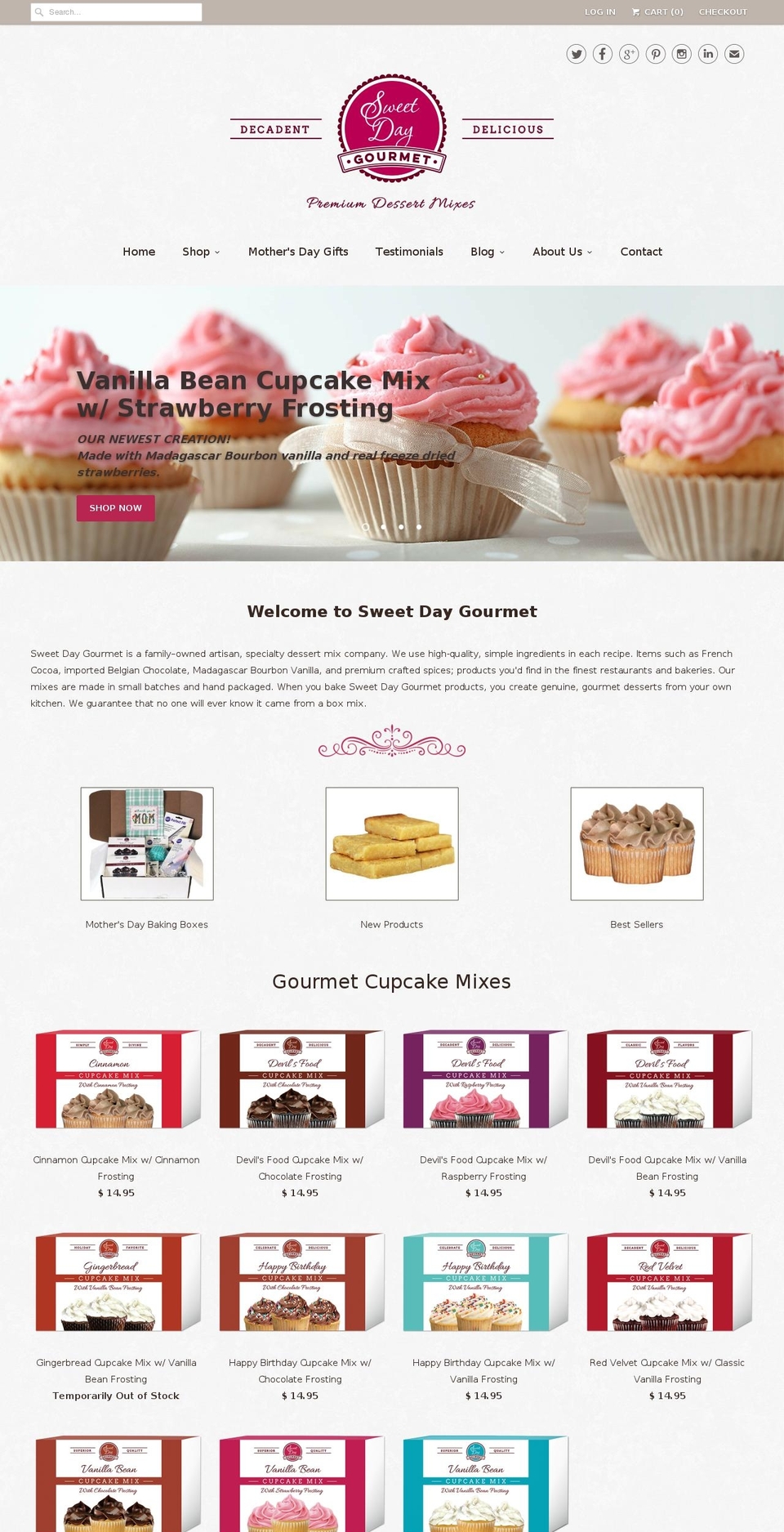 New Responsive Shopify theme site example sweetdaygourmet.com