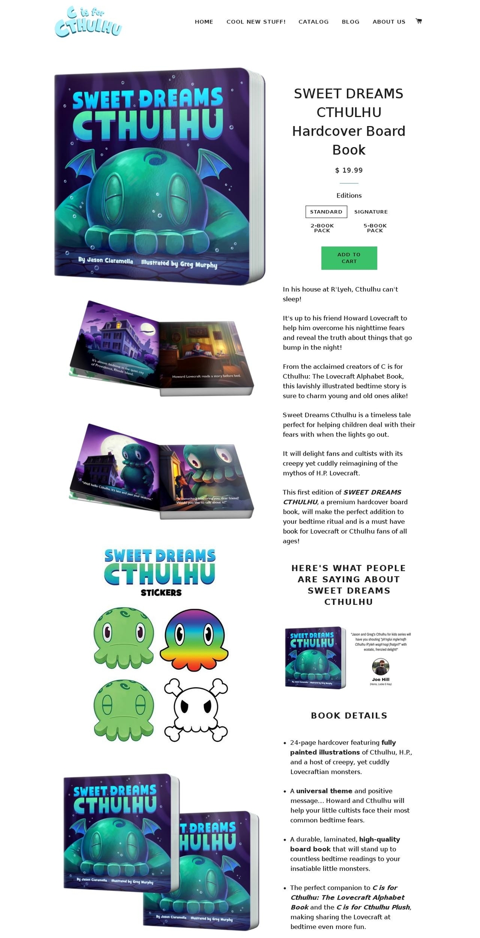 sweetdreamscthulhu.com — Shopify storefront screenshot