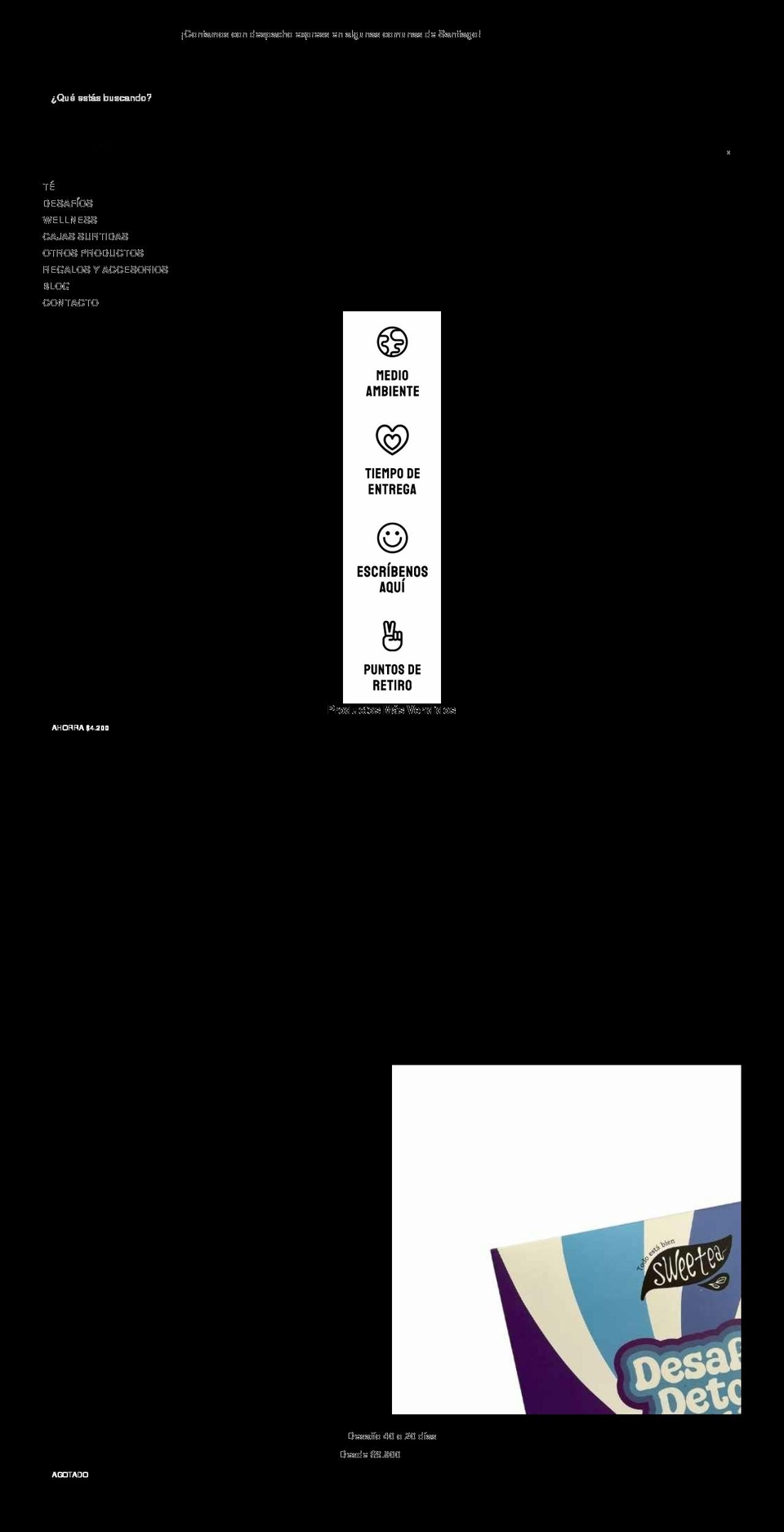 sweetea.myshopify.com — Shopify storefront screenshot