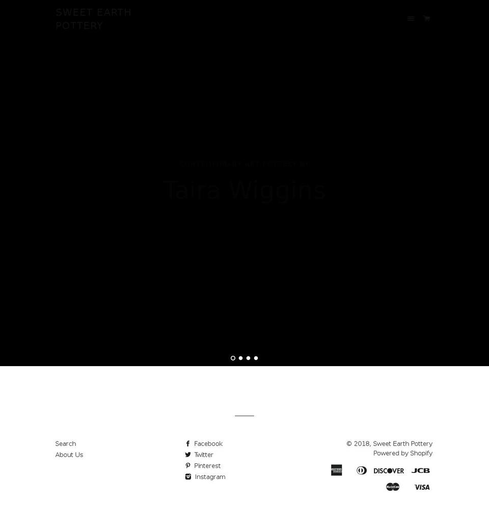 sweetearthpottery.com — Shopify storefront screenshot