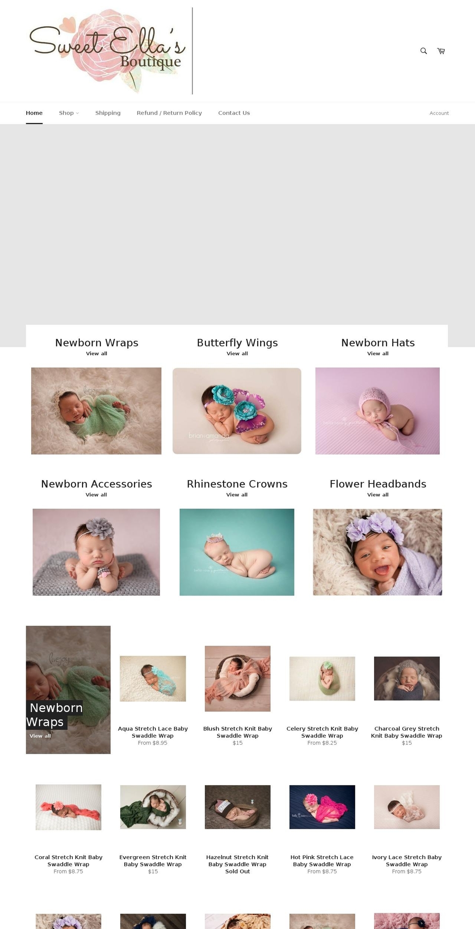 sweetellasboutique.com — Shopify storefront screenshot