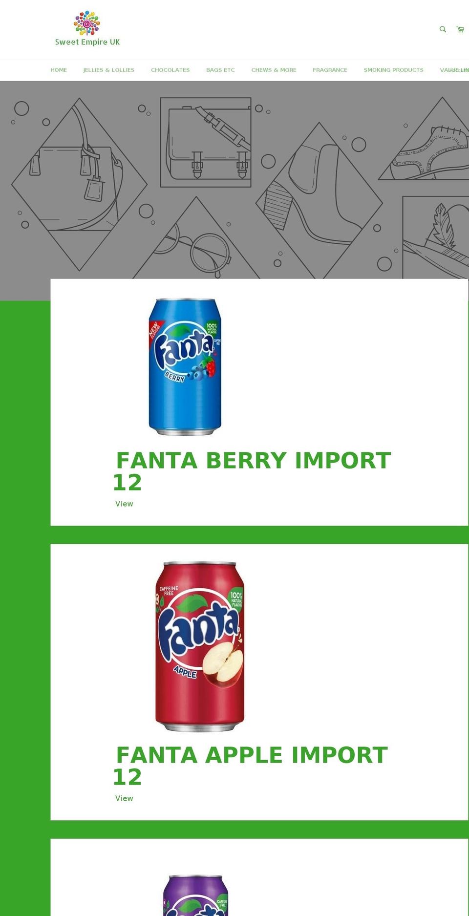 sweetempireuk.com — Shopify storefront screenshot
