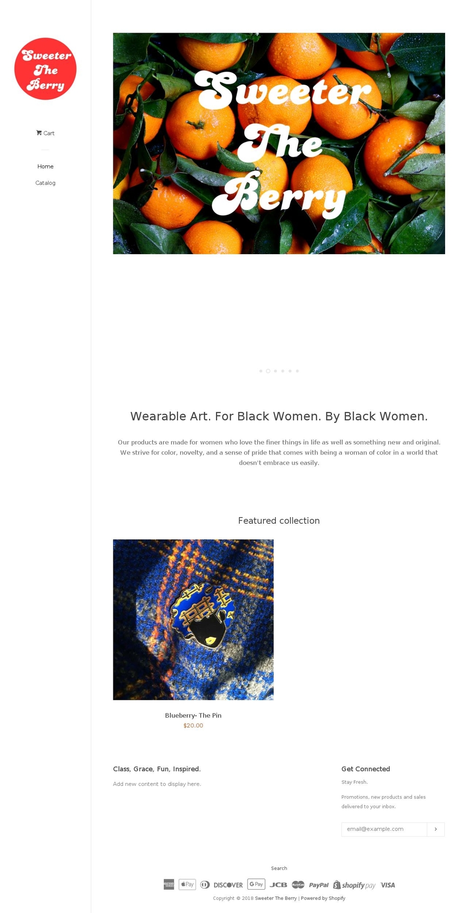 sweetertheberry.com — Shopify storefront screenshot