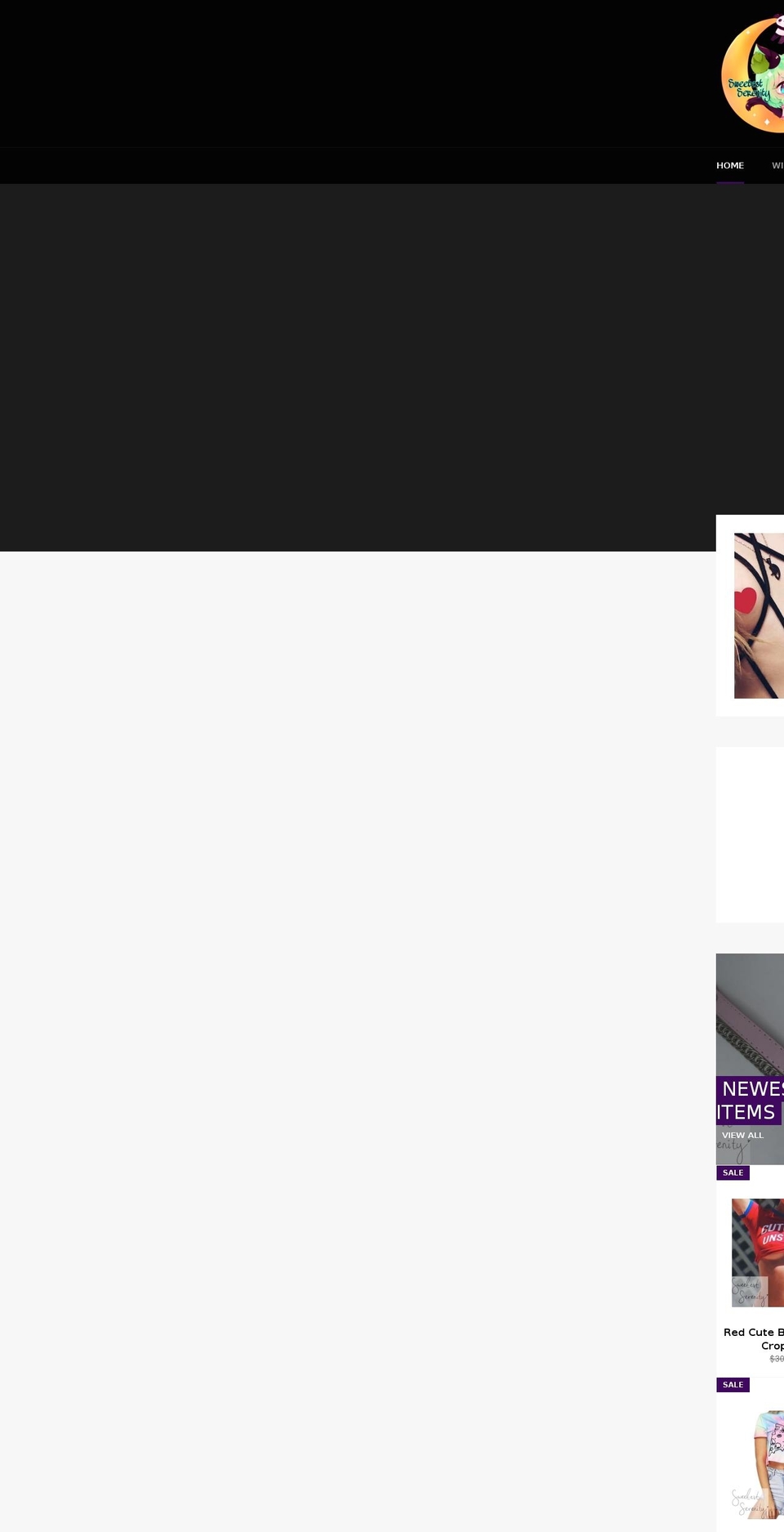 sweetestserenity.com — Shopify storefront screenshot