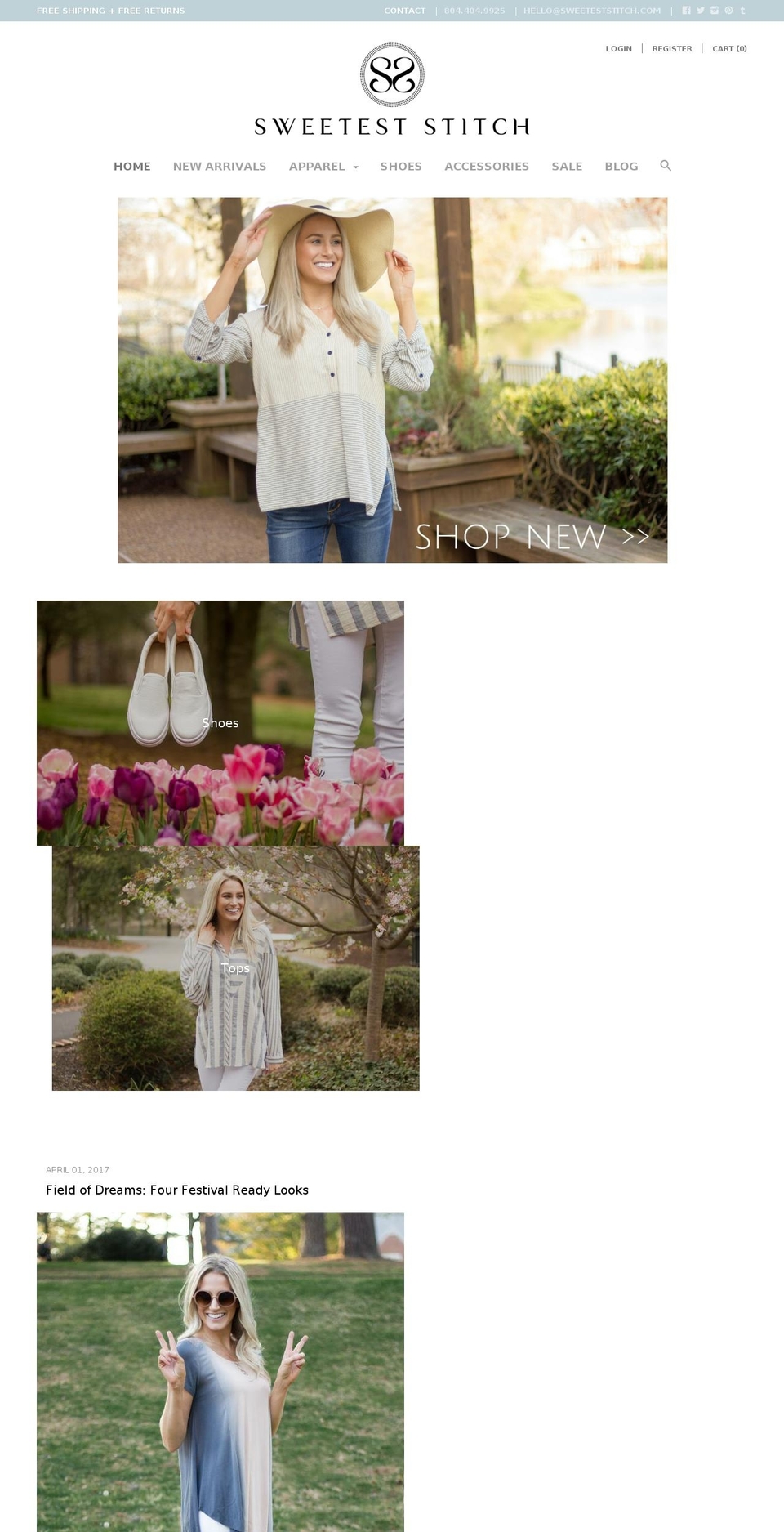 sweeteststitch.com shopify website screenshot