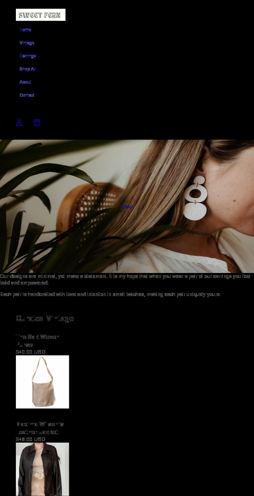 sweetfernco.com shopify website screenshot