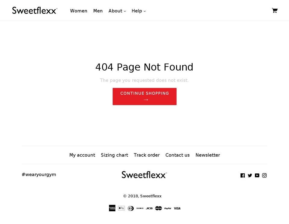 sweetflex.com — Shopify storefront screenshot