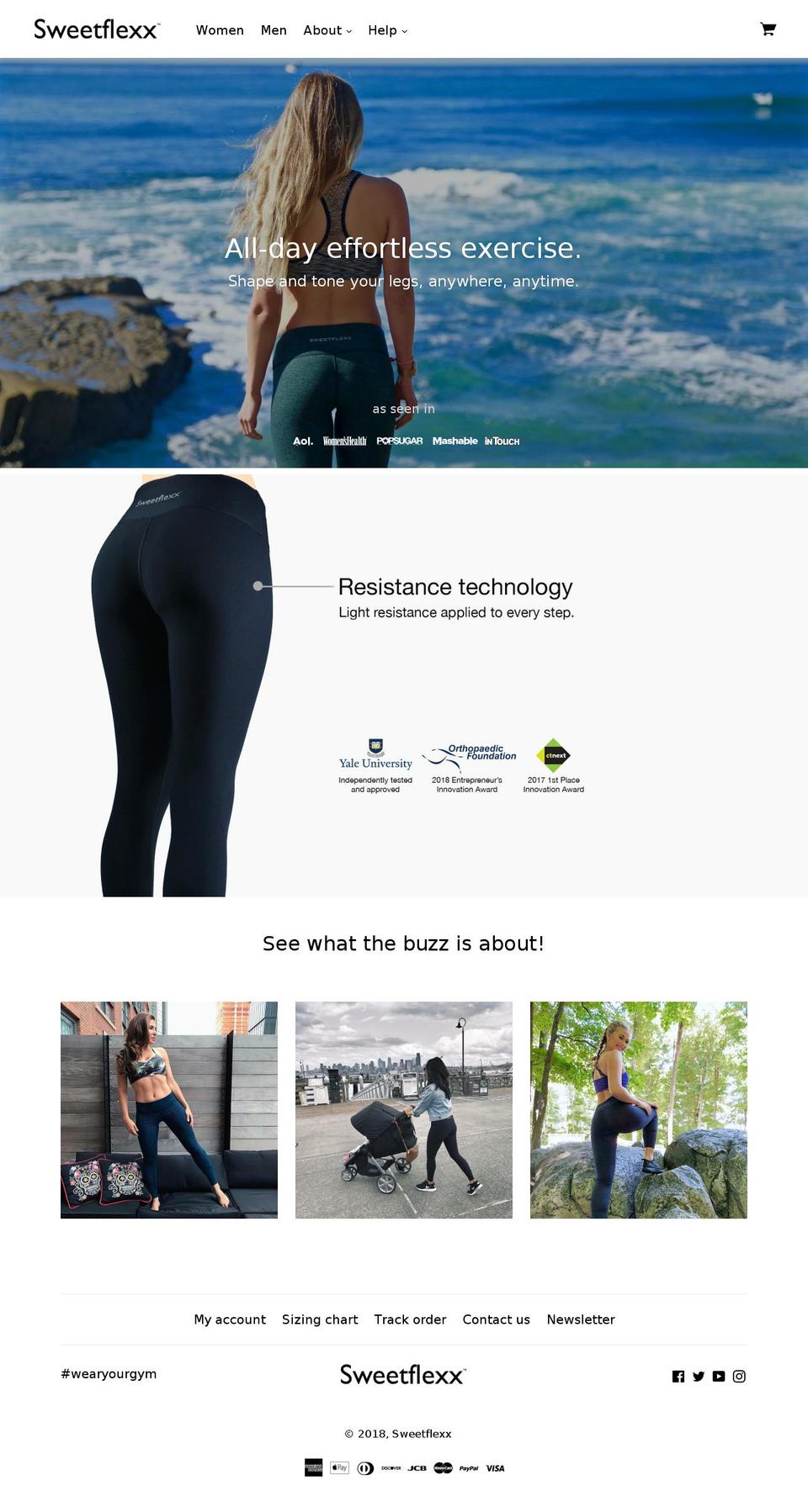 sweetflexx.com shopify website screenshot
