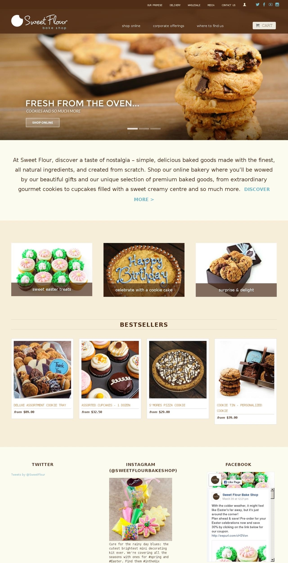 sweetflour.ca shopify website screenshot