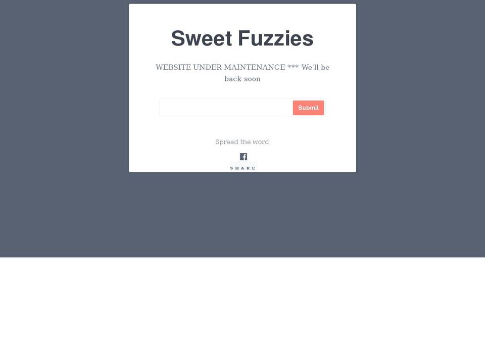 sweetfuzzies.com shopify website screenshot