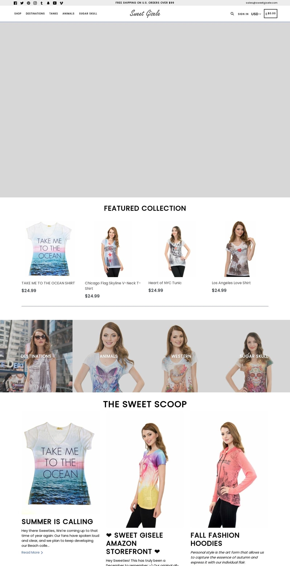 sweetgisele.com shopify website screenshot