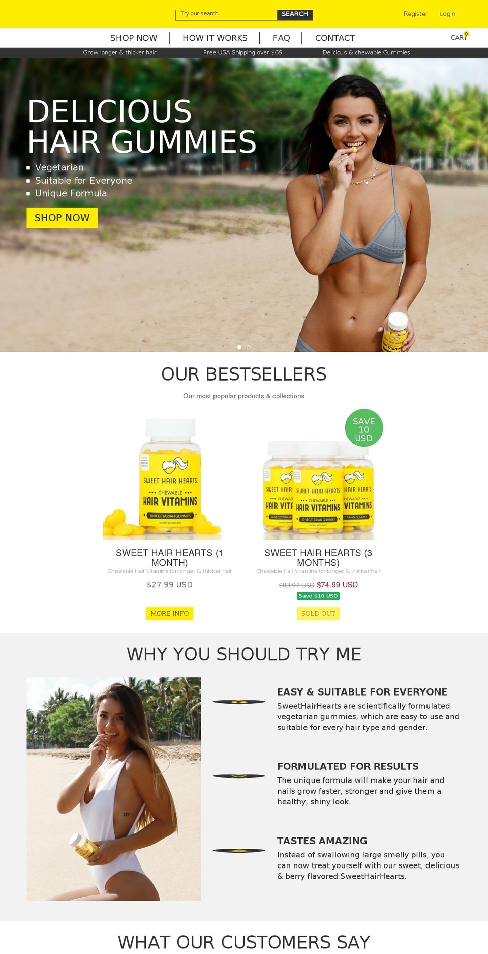 sweethairhearts.com — Shopify storefront screenshot