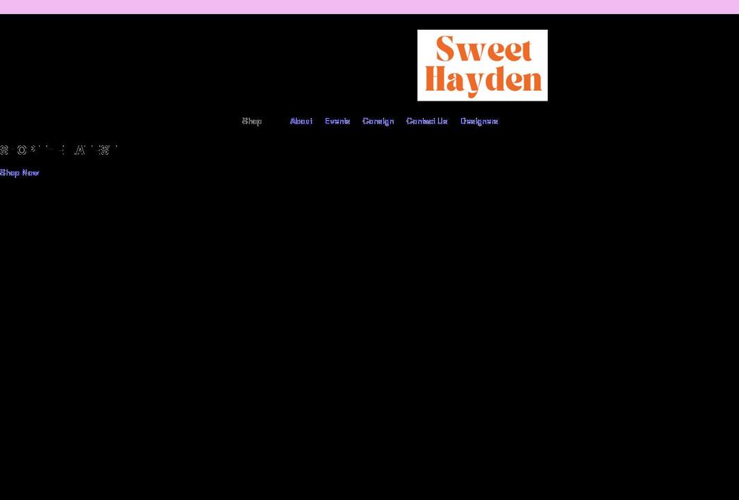 sweethayden.com shopify website screenshot