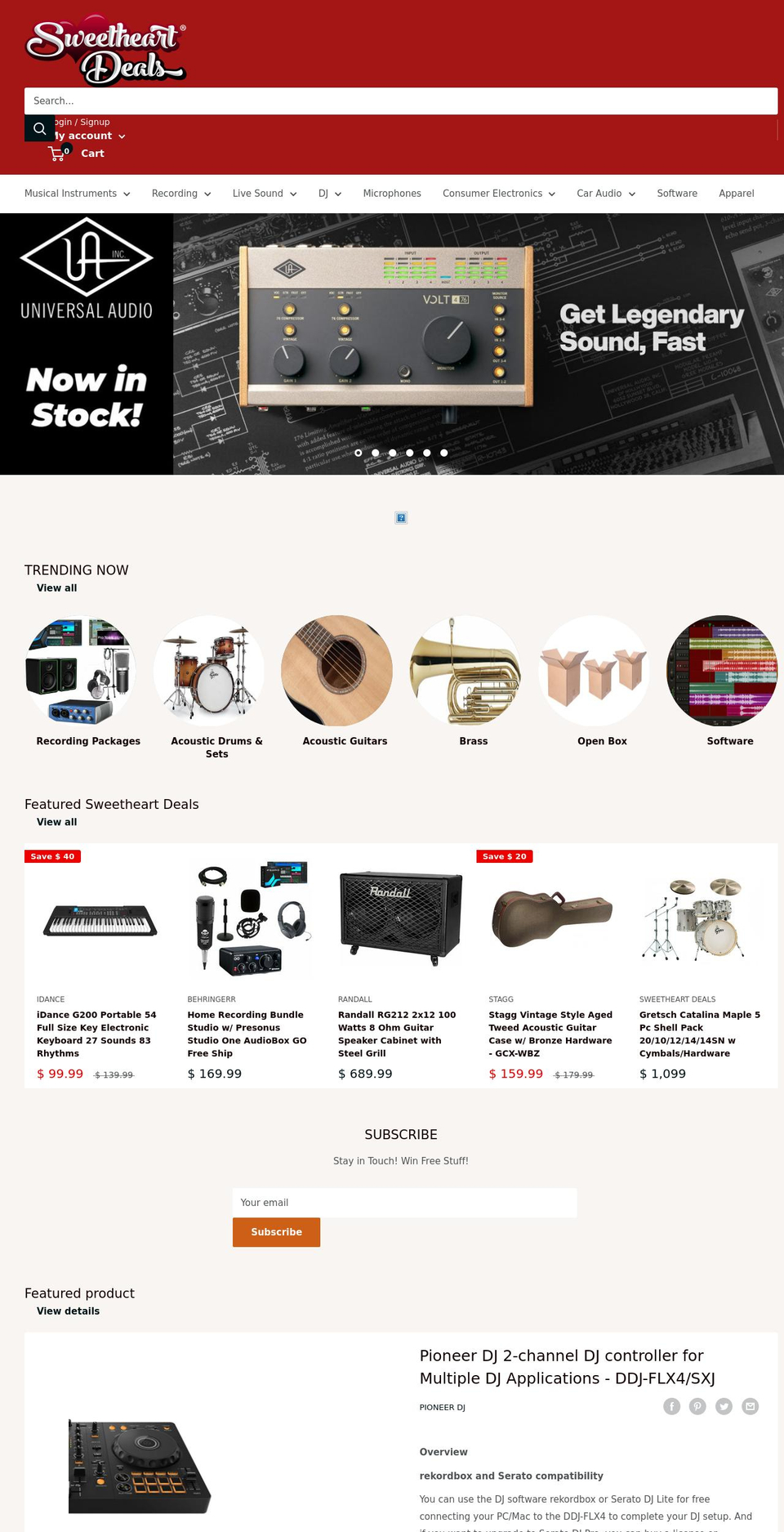 sweetheartdeals.com shopify website screenshot