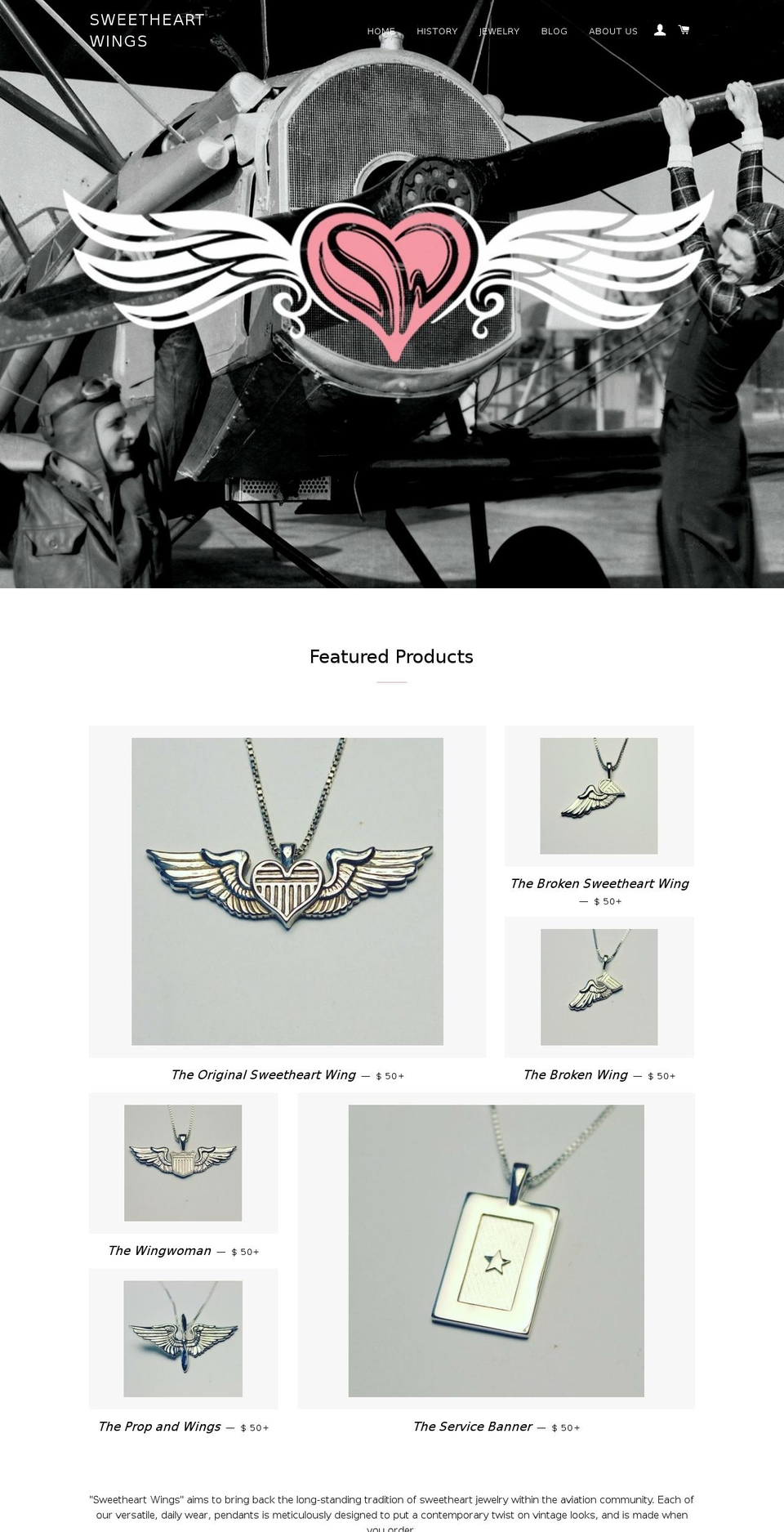 sweetheartwings.com shopify website screenshot