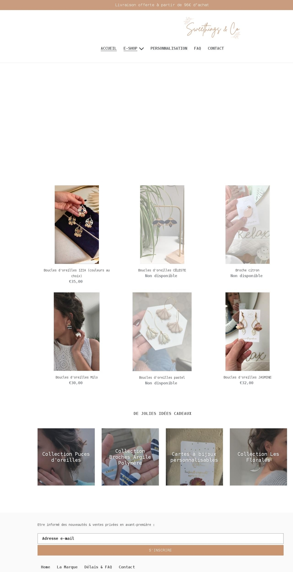 sweethingsandco.com shopify website screenshot