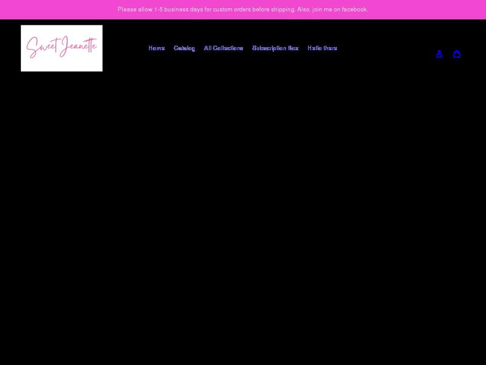 sweetjeanette.com shopify website screenshot