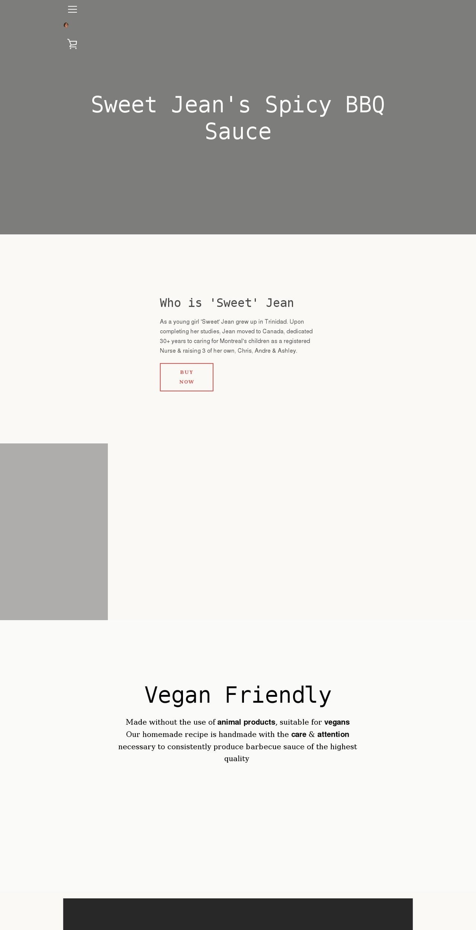 sweetjeansspicybbq.com shopify website screenshot