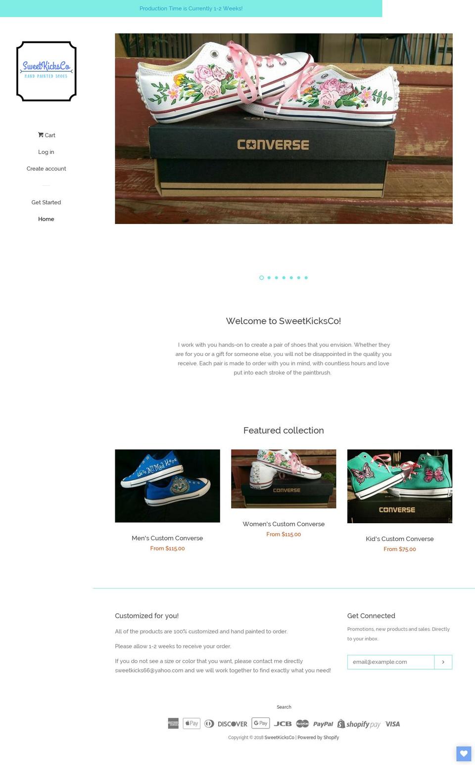 sweetkicksco.com — Shopify storefront screenshot