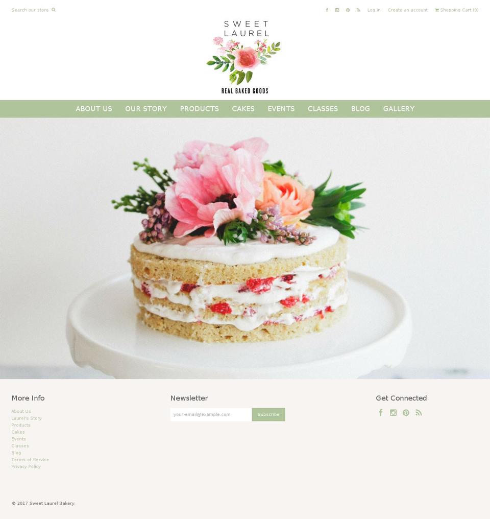 sweetlaurel.com shopify website screenshot
