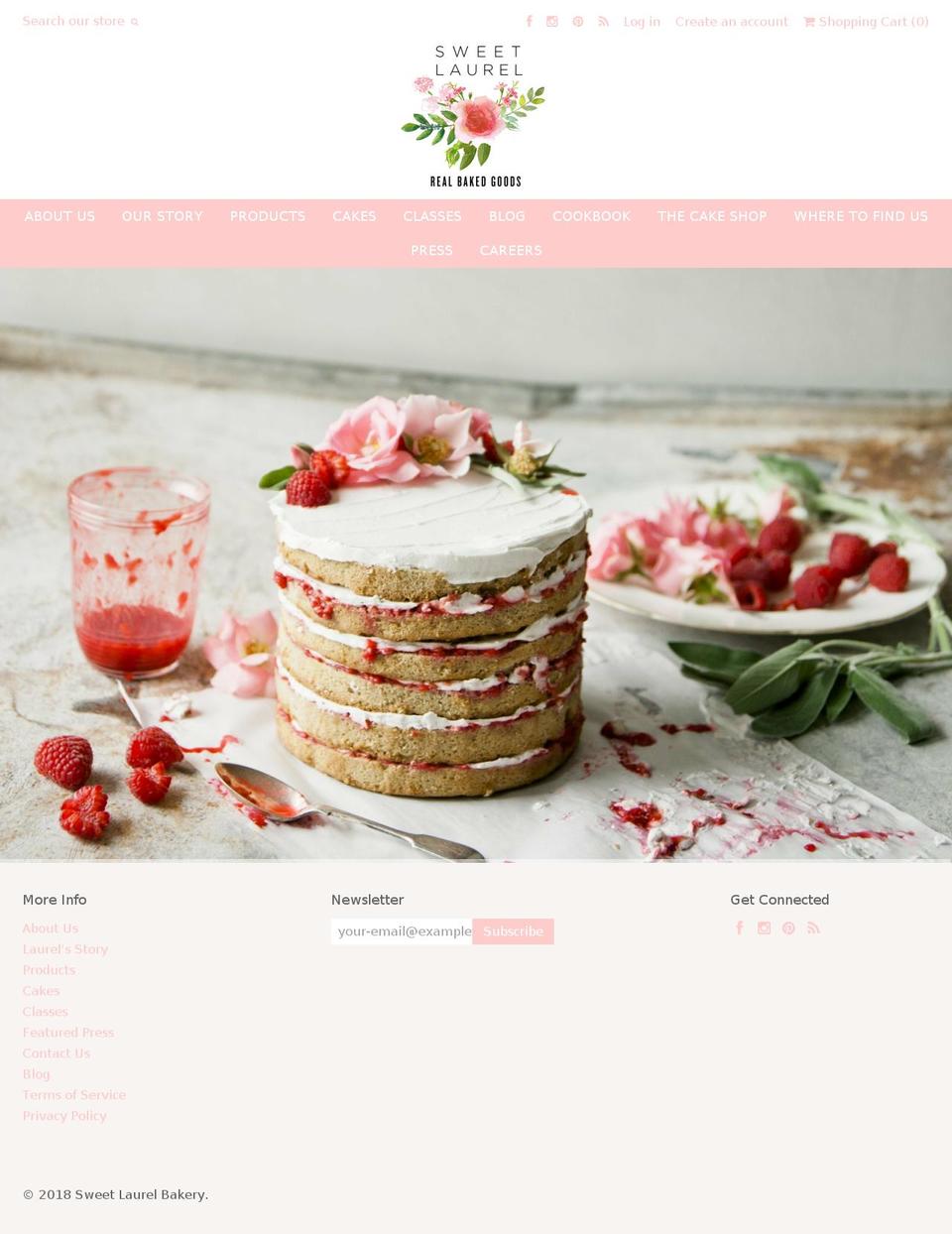 sweetlaurelbakery.com — Shopify storefront screenshot