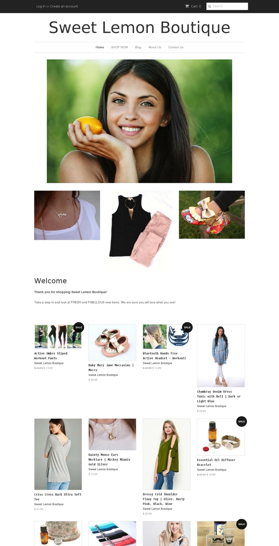 sweetlemonboutique.com shopify website screenshot