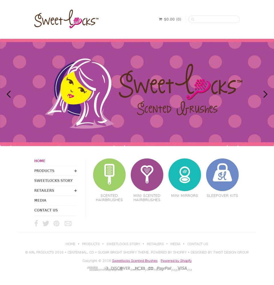 Sugar Shopify theme site example sweetlocksbrushes.com