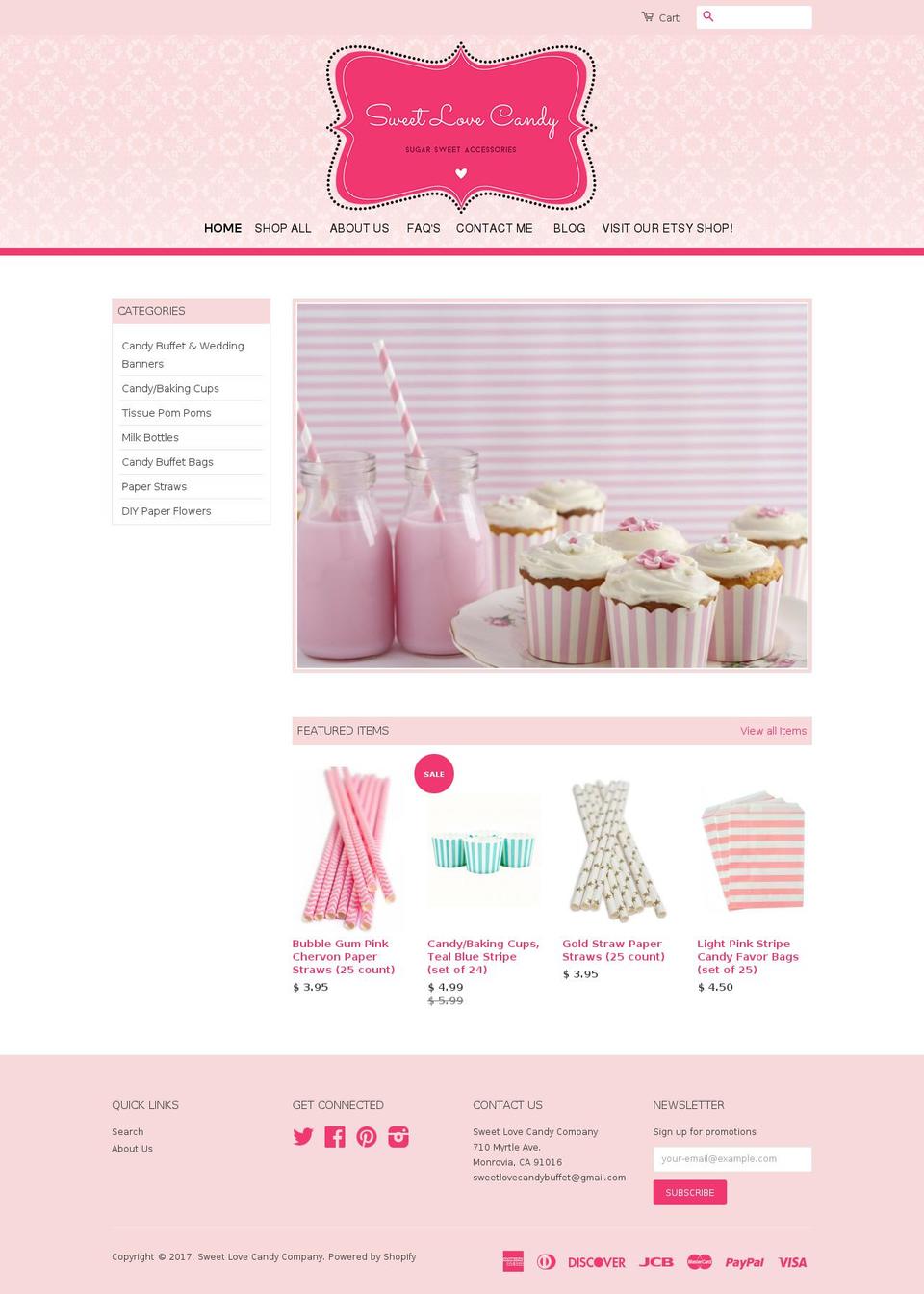 sweetlovecandycompany.com shopify website screenshot