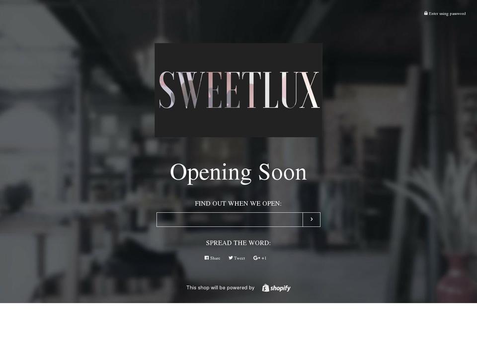sweetluxboutique.com shopify website screenshot