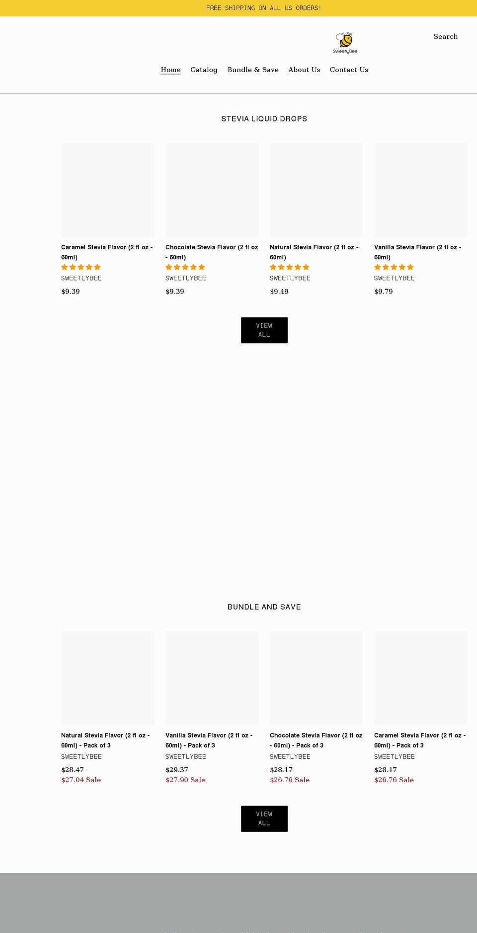 sweetlybee.com shopify website screenshot