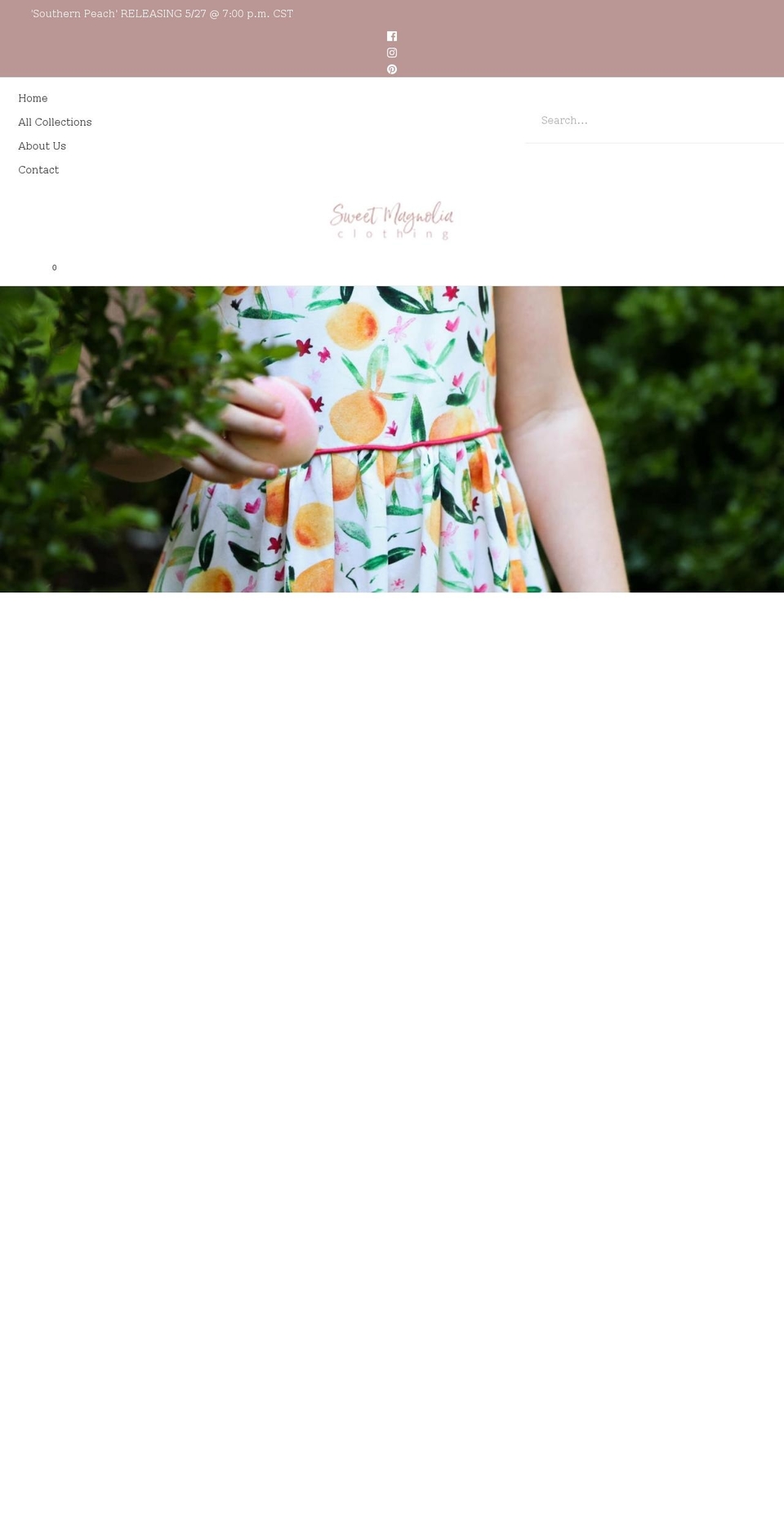 sweetmagnolia-clothing.com shopify website screenshot