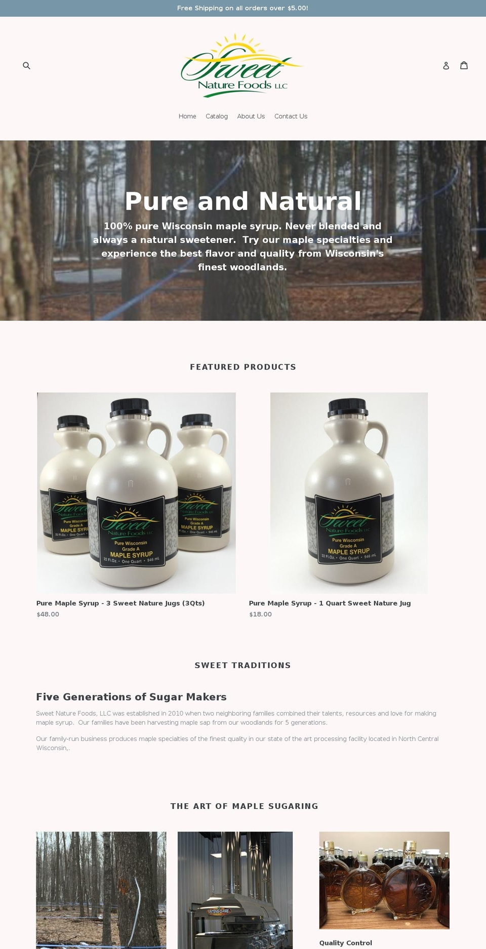 sweetnaturefoods.com — Shopify storefront screenshot