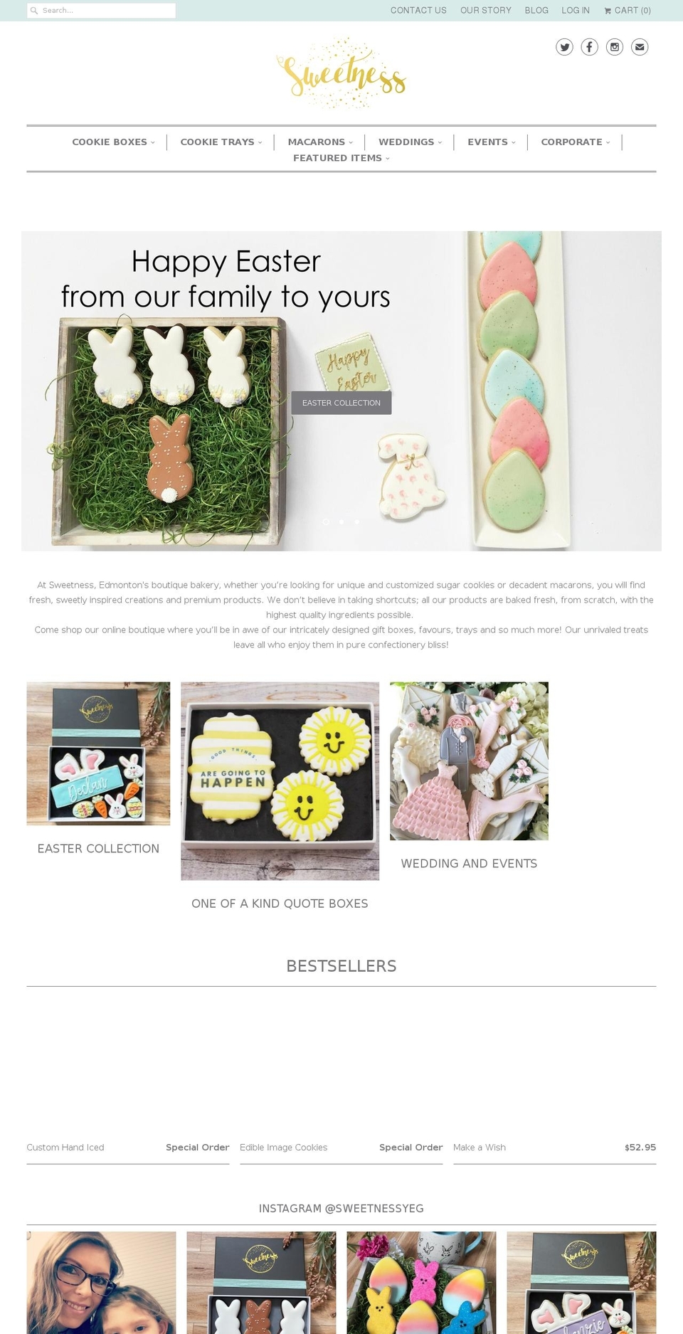 sweetnessyeg.com shopify website screenshot