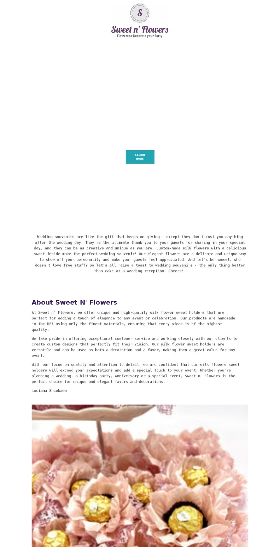 sweetnflowers.com shopify website screenshot