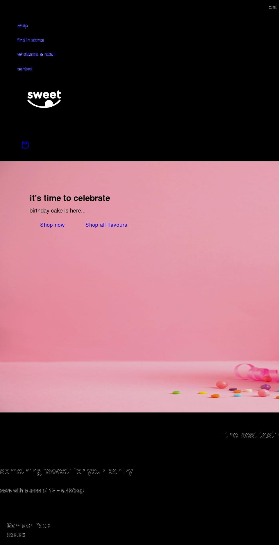 sweetnutrition.ca shopify website screenshot