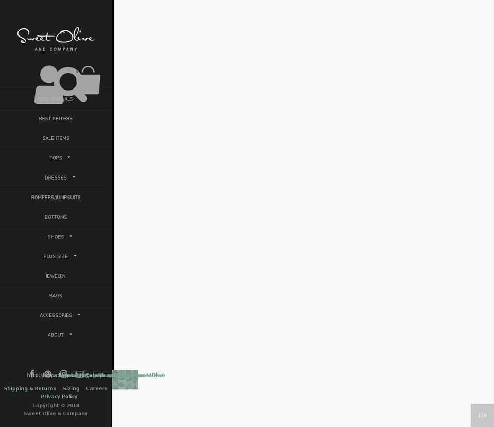 sweetoliveboutique.com shopify website screenshot