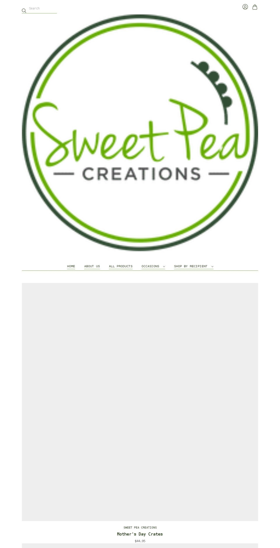 sweetpeacreations.com.au shopify website screenshot