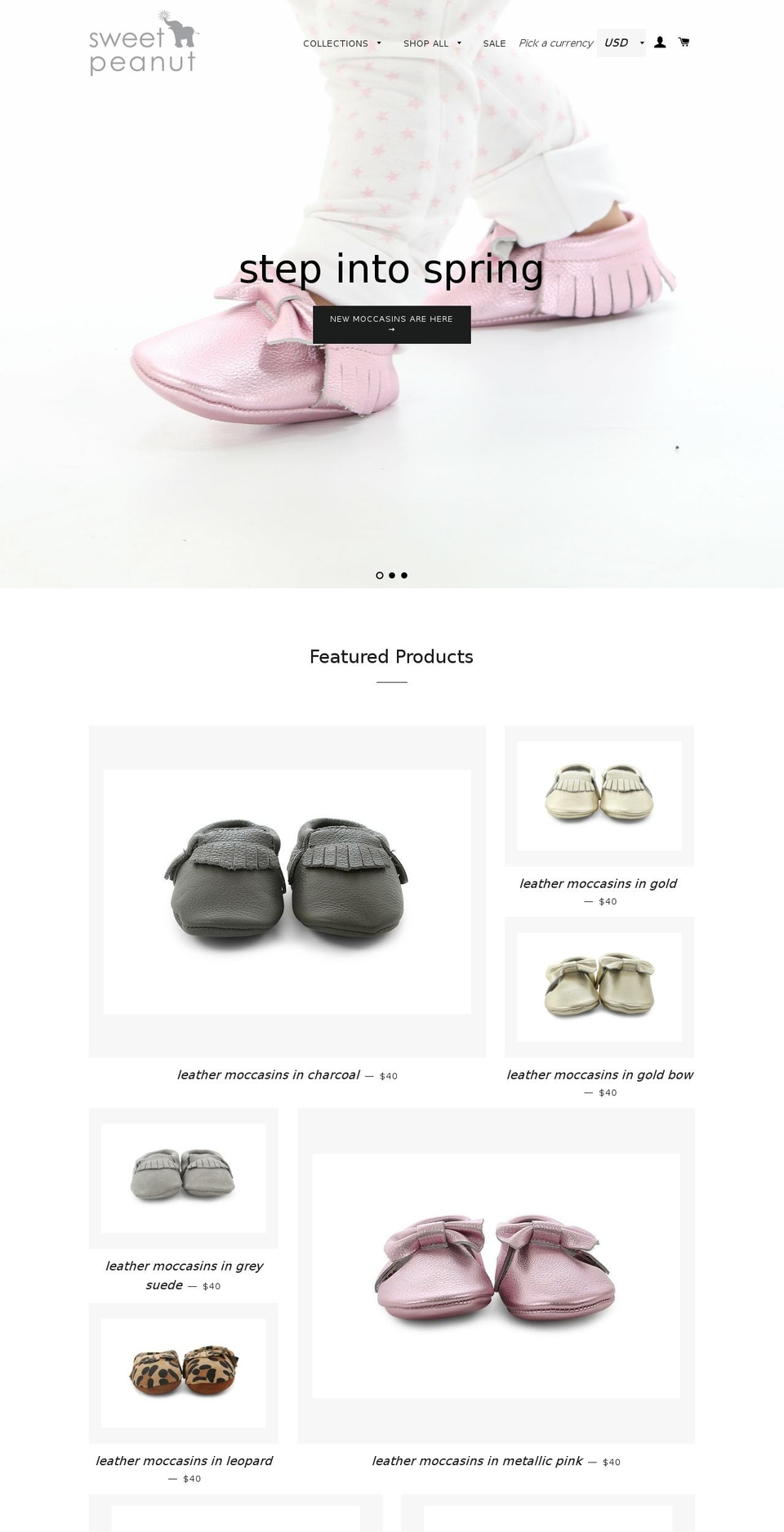 sweetpeanut.com shopify website screenshot