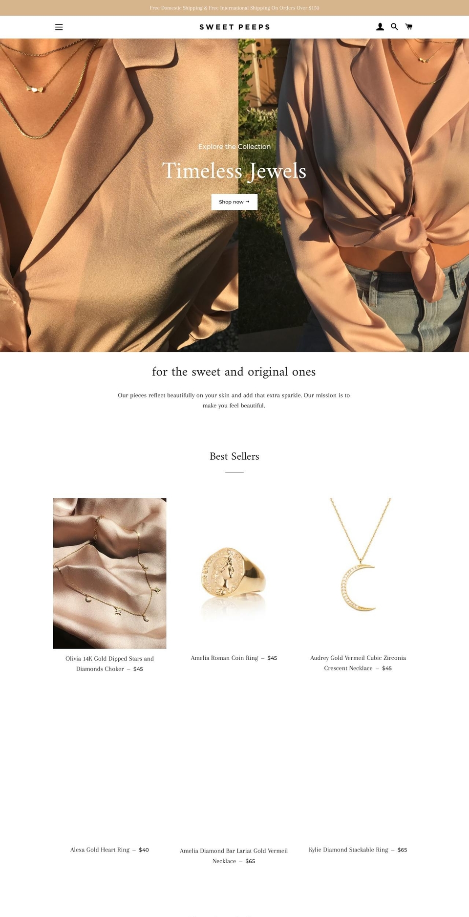 sweetpeepshere.com — Shopify storefront screenshot