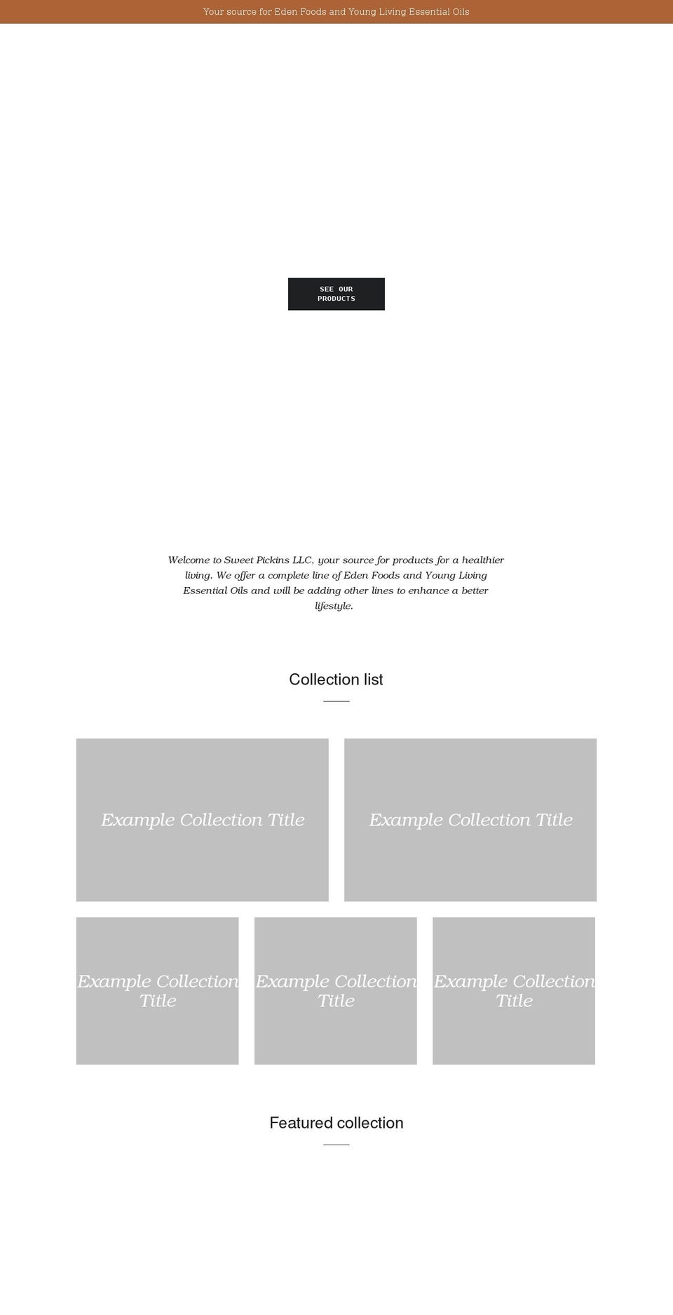 sweetpickinsllc.com shopify website screenshot