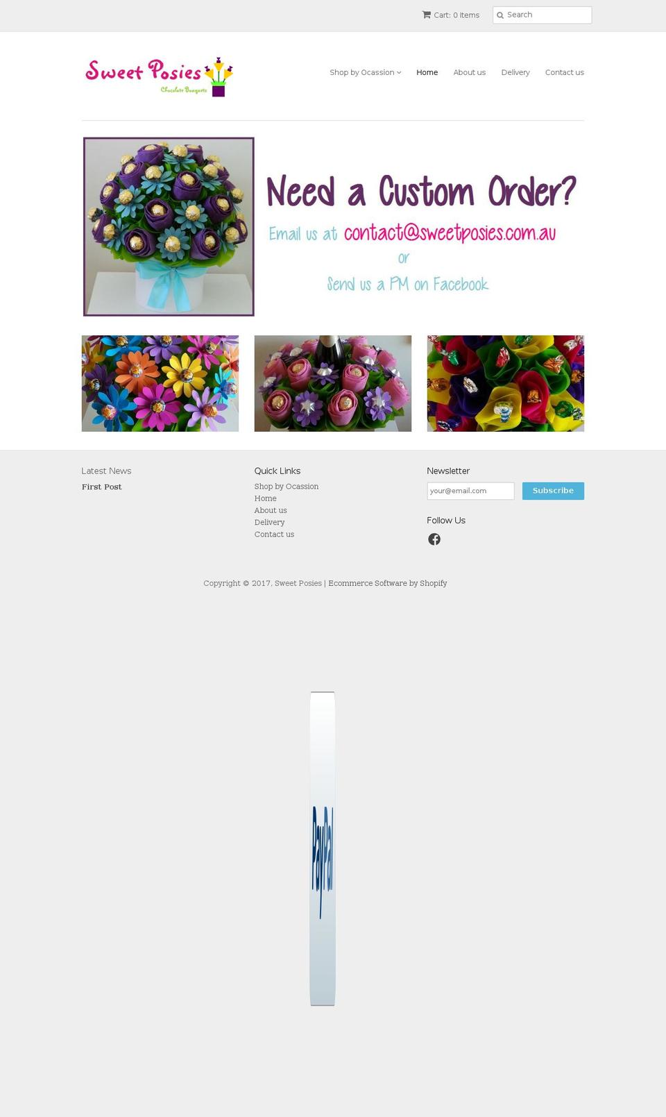 sweetposies.com.au shopify website screenshot