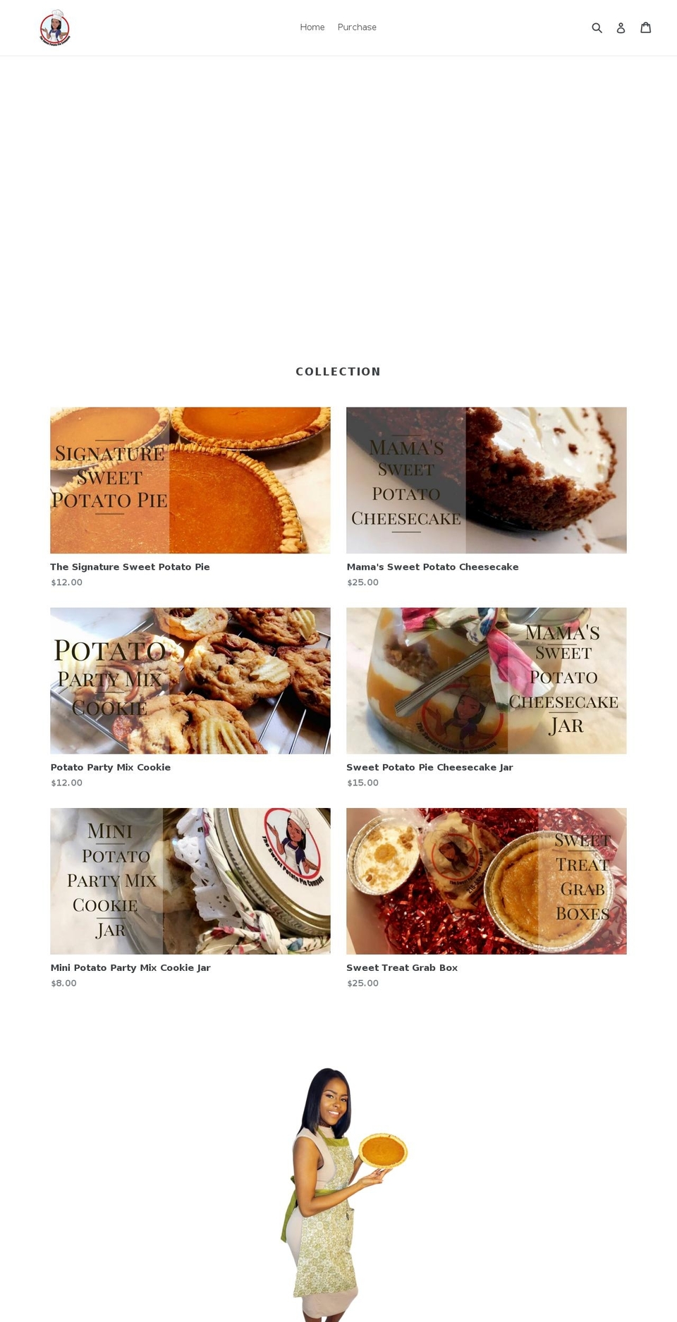 sweetpotatopiecompany.com — Shopify storefront screenshot