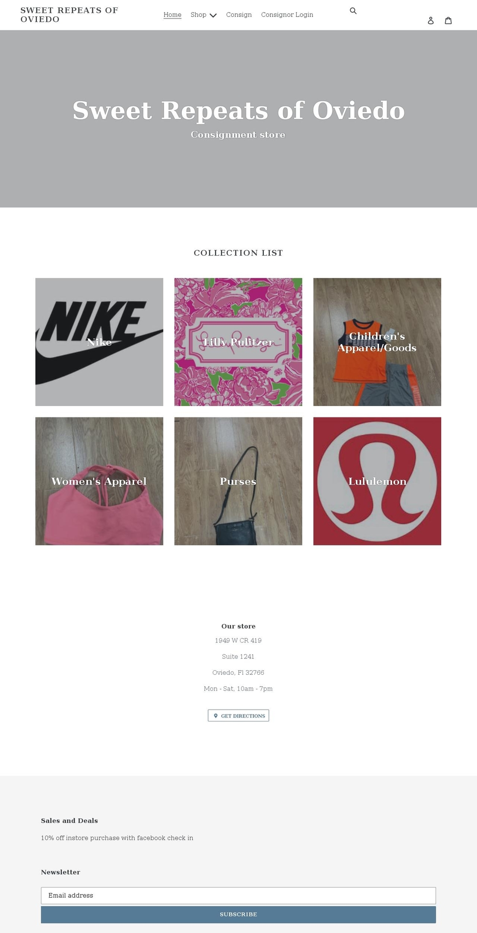 sweetrepeats2.com shopify website screenshot