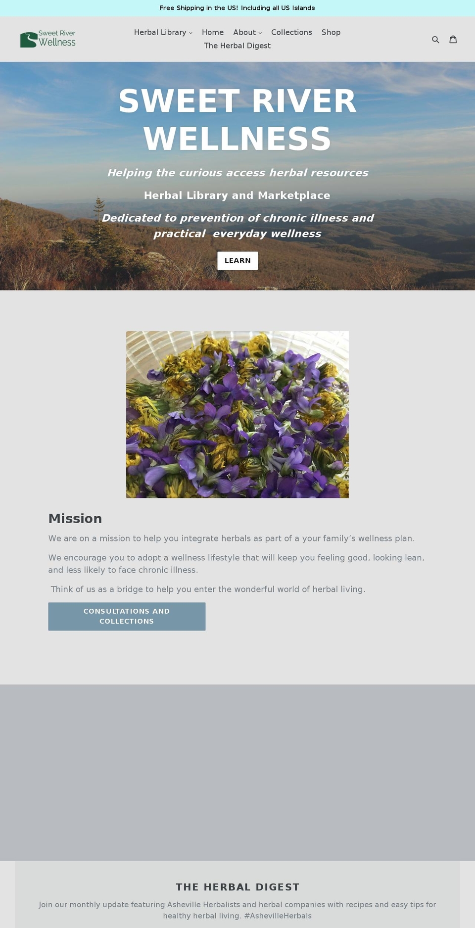 sweetriverwellness.com — Shopify storefront screenshot