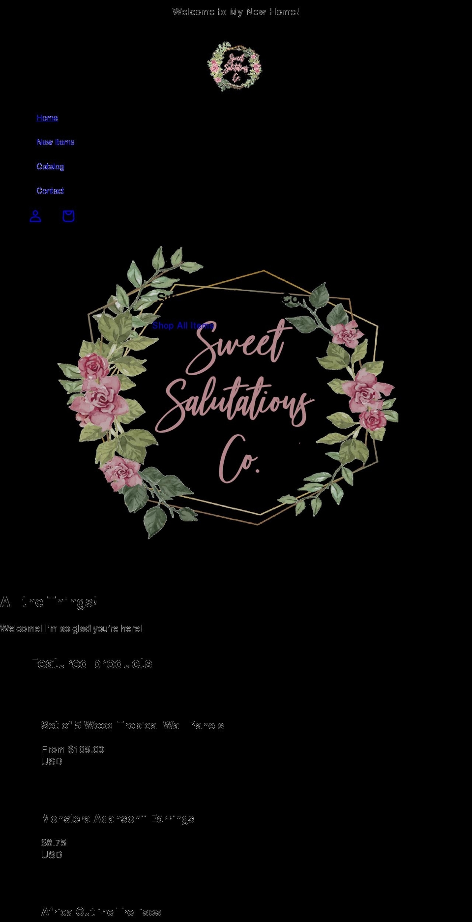 sweetsalutationsco.com shopify website screenshot