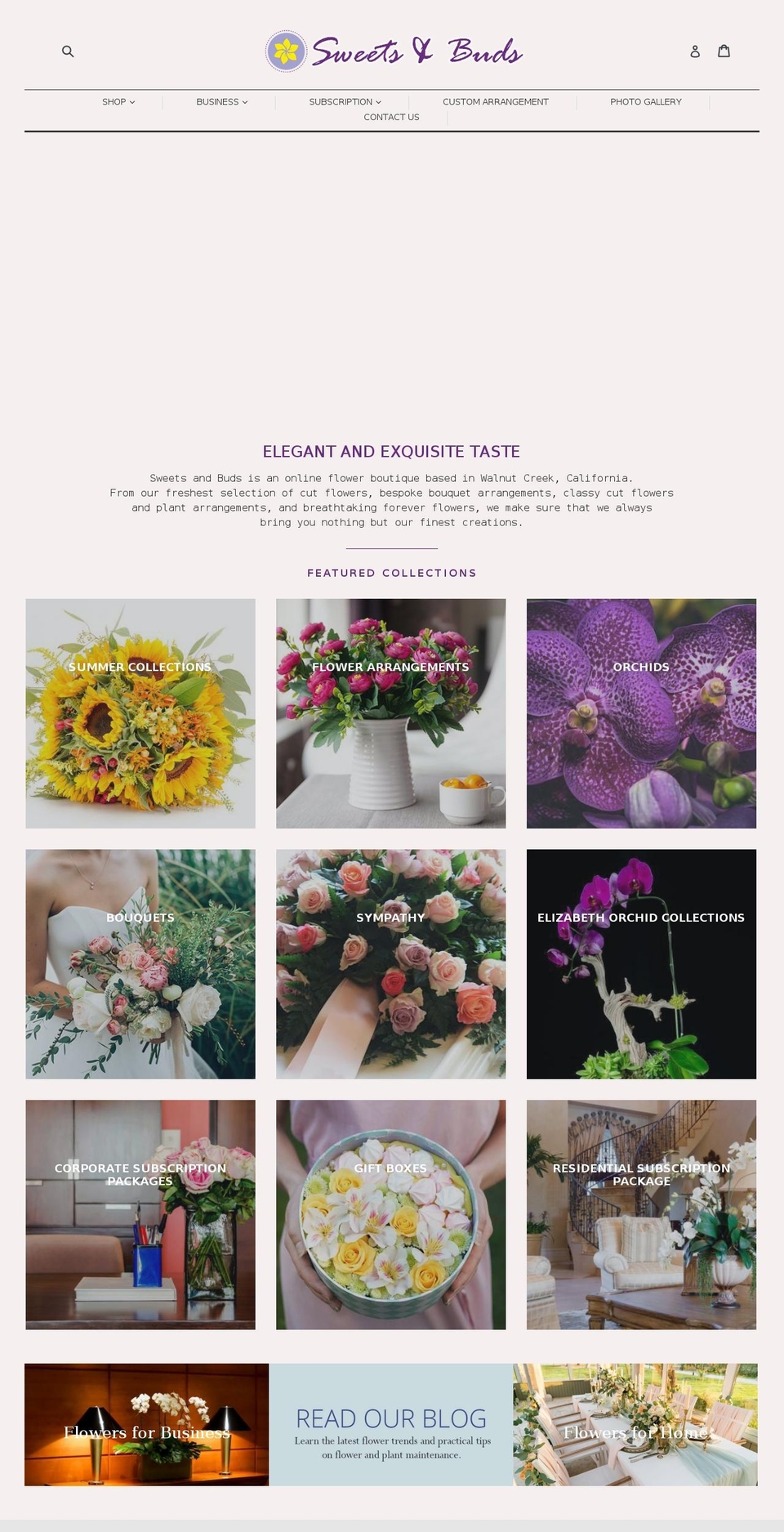 sweetsandbudsflorists.com — Shopify storefront screenshot