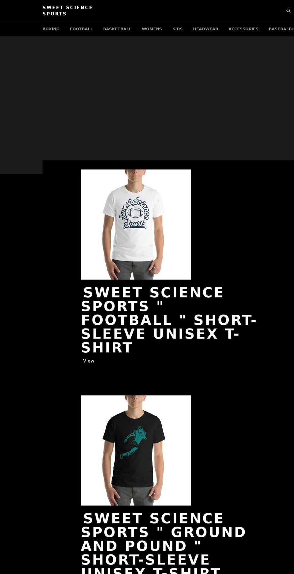 sweetsciencesports.com — Shopify storefront screenshot